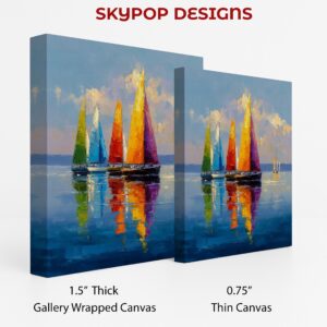 Colorful Sailboats Art