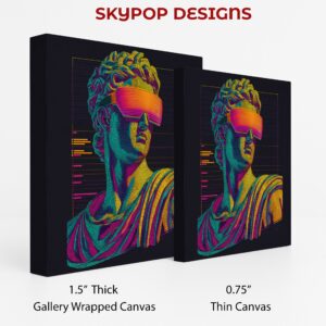 Neon Retro Futurism Portrait Art