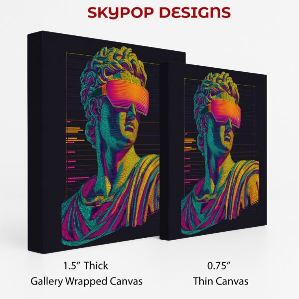 Neon Retro Futurism Portrait Art