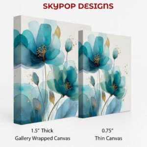 Teal Bloom Art