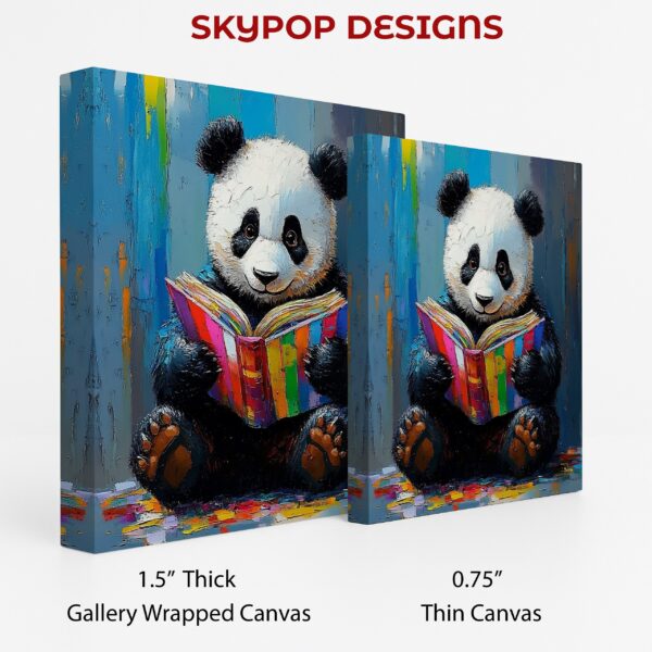 Panda Reading Book Art