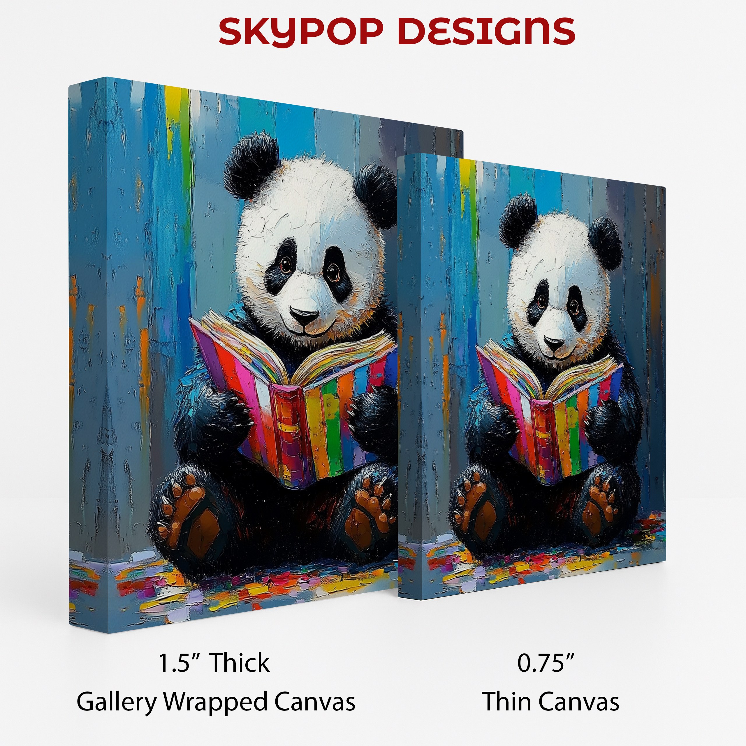 2.jpg Panda Reading Book Art