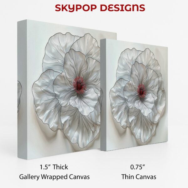 White Poppy Bloom Art
