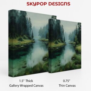 Misty Forest River Art