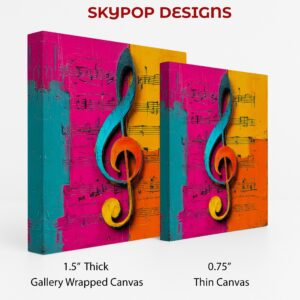 Vibrant Treble Clef Art