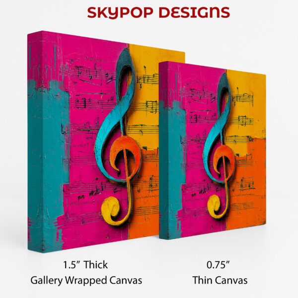 Vibrant Treble Clef Art