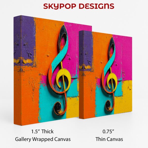 Vibrant Treble Clef Art
