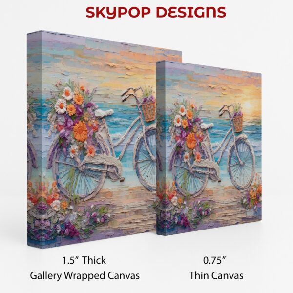 Seaside Bicycle Bloom Art