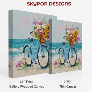 Seaside Bicycle Bouquet Art