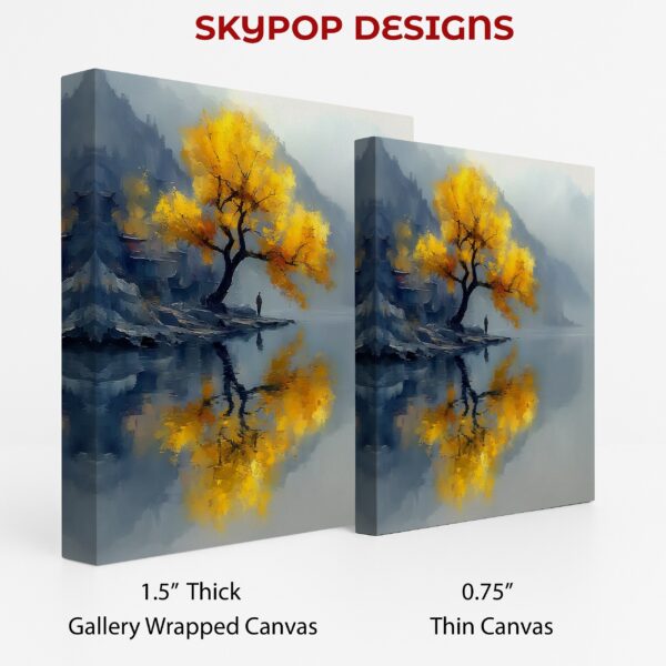 Golden Tree Reflection Art