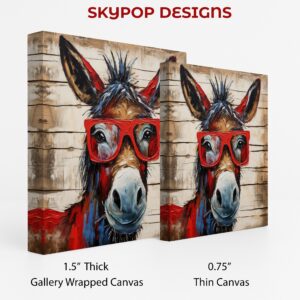 Donkey with Red Glasses Art