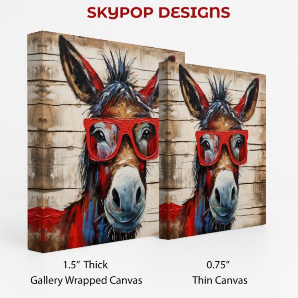 Donkey with Red Glasses Art