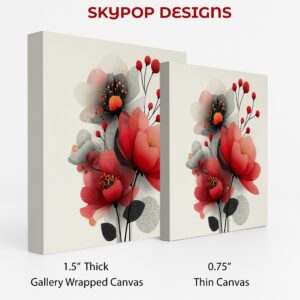 Red Poppy Bloom Art