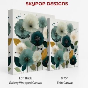 Teal Bloom Art