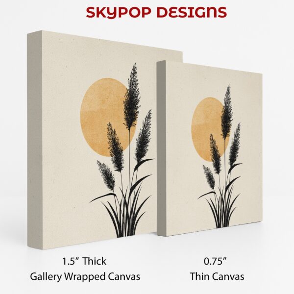 Sunset Grass Silhouette Art