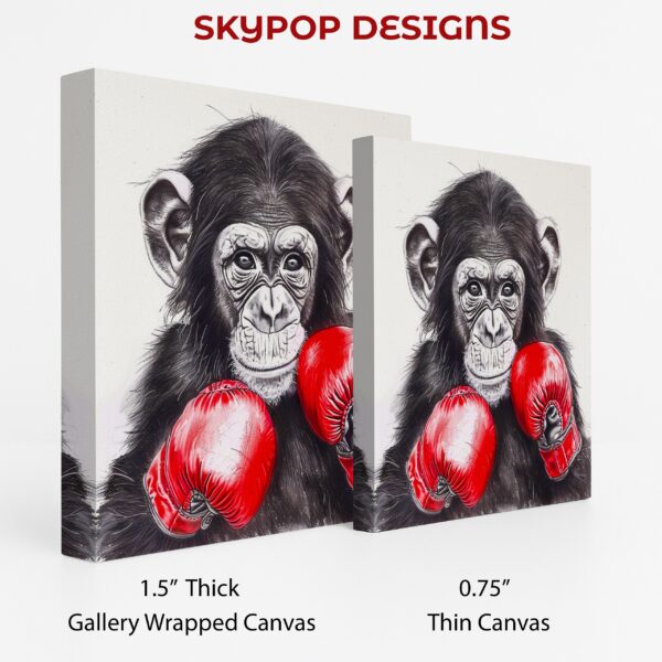 Chimpanzee Boxing Art