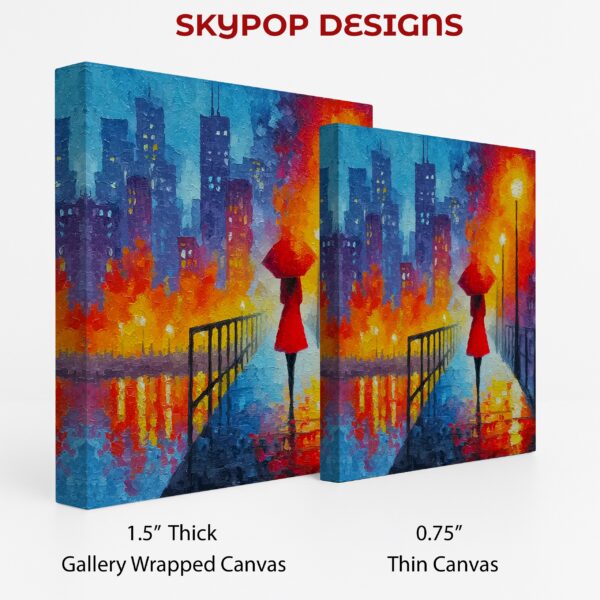 Rainy City Lights Art