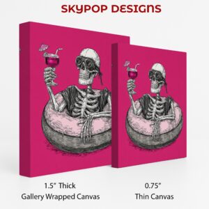 Skeleton Vacation Cocktail Art