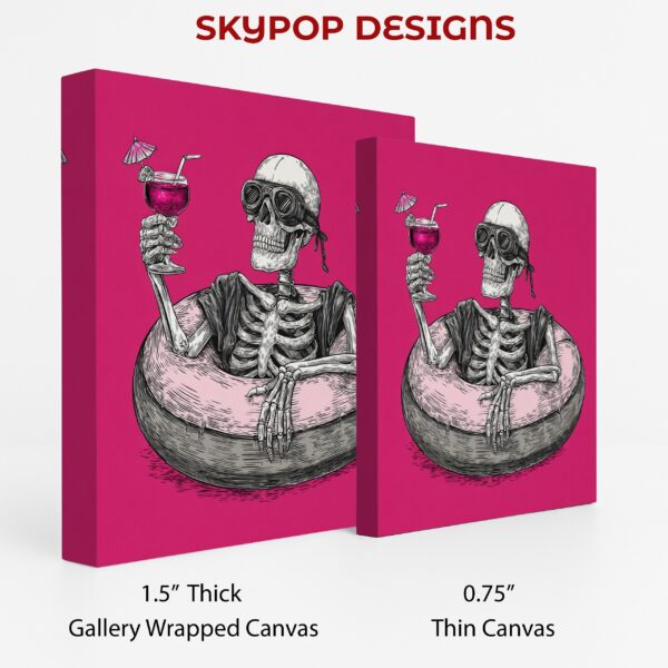 Skeleton Vacation Cocktail Art