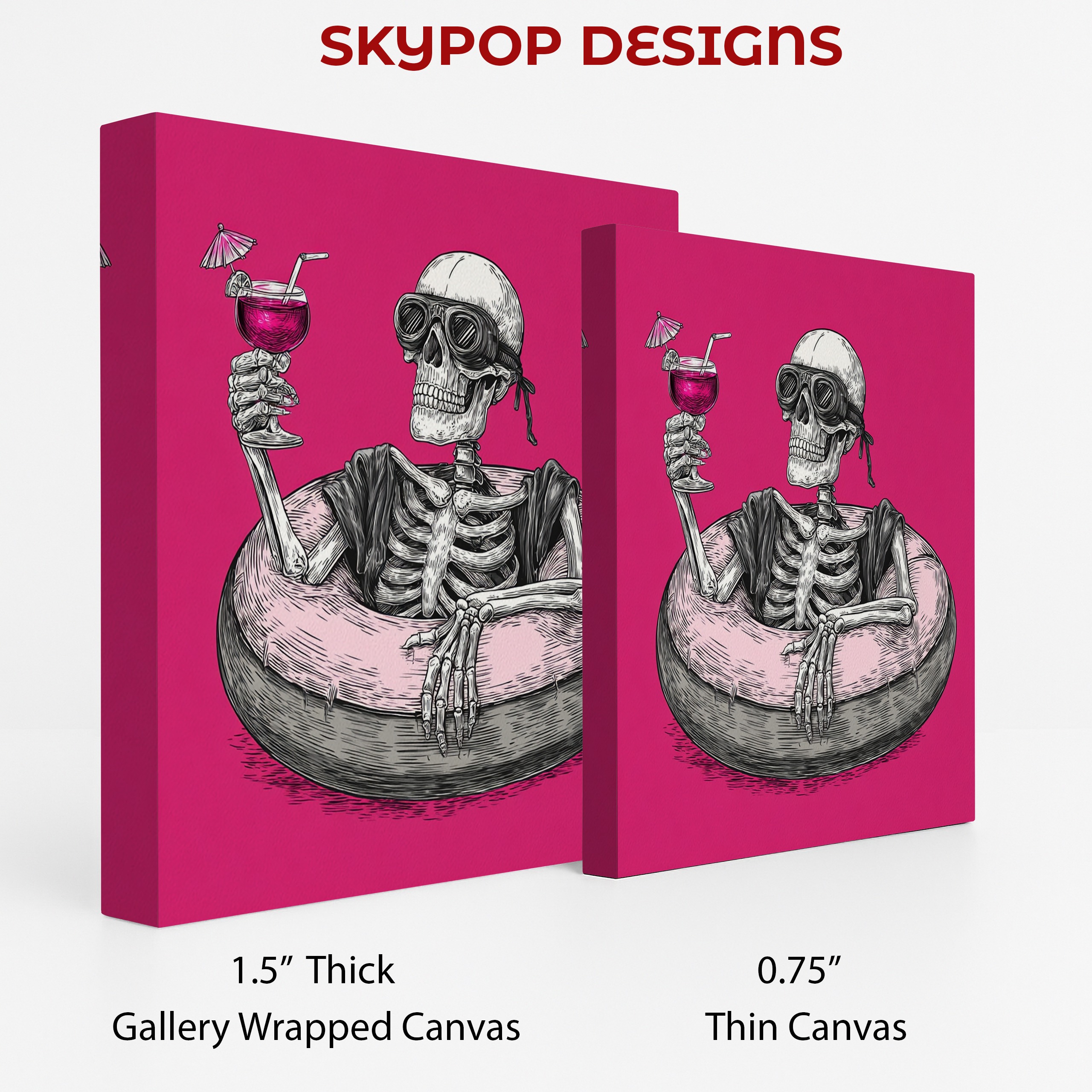 2.jpg Skeleton Vacation Cocktail Art