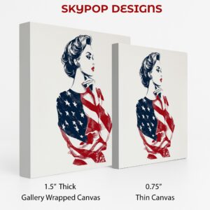 American Flag Pin-up Art