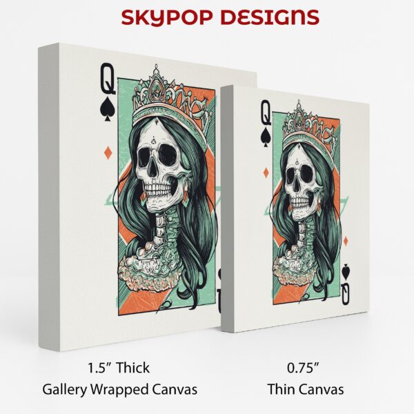 Queen of Spades Skull Art