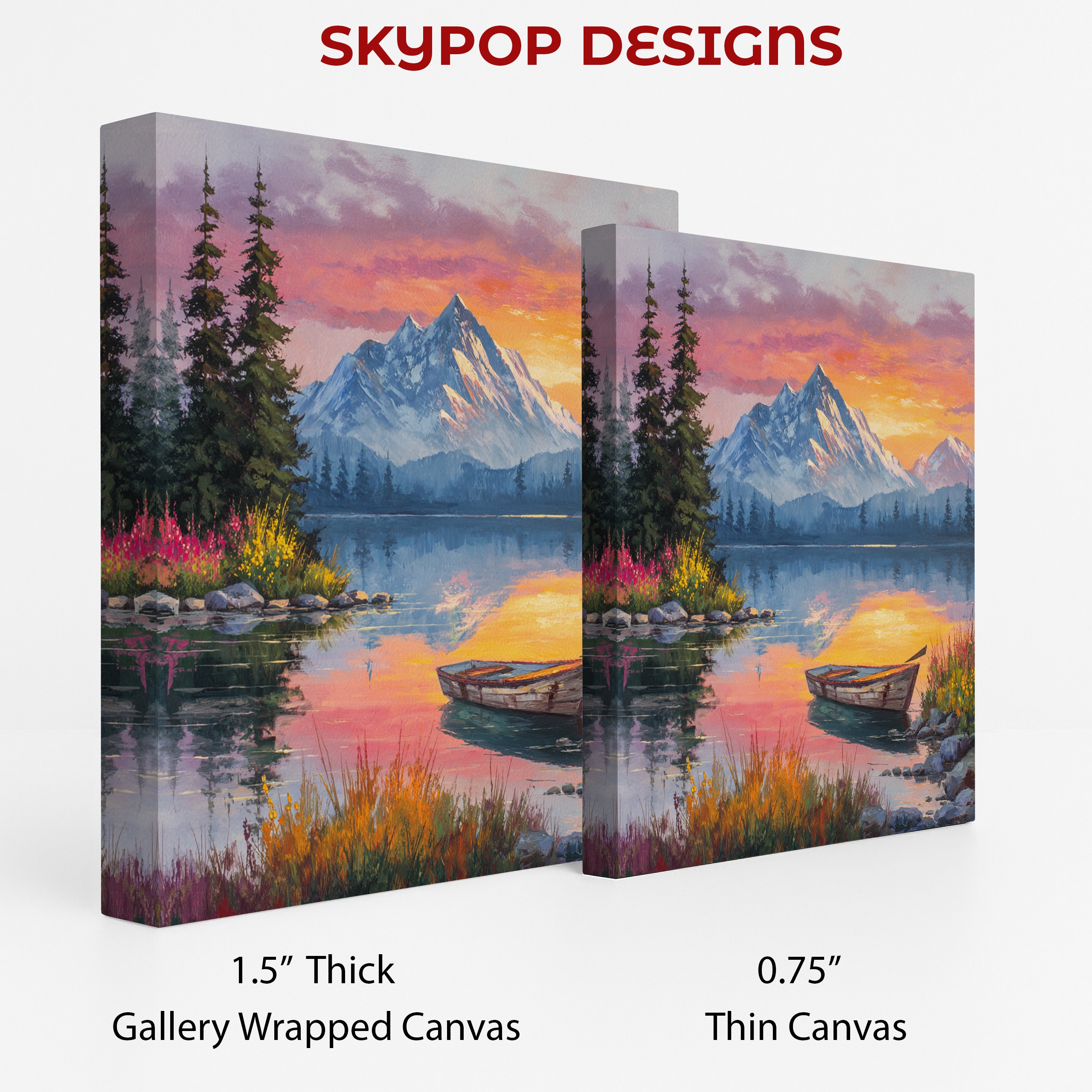 2.jpg Mountain Lake Sunset Art