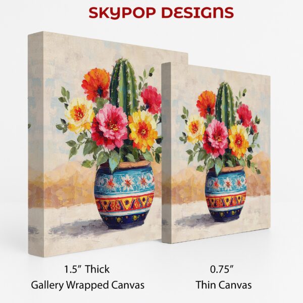 Cactus and Wildflower Bouquet Art