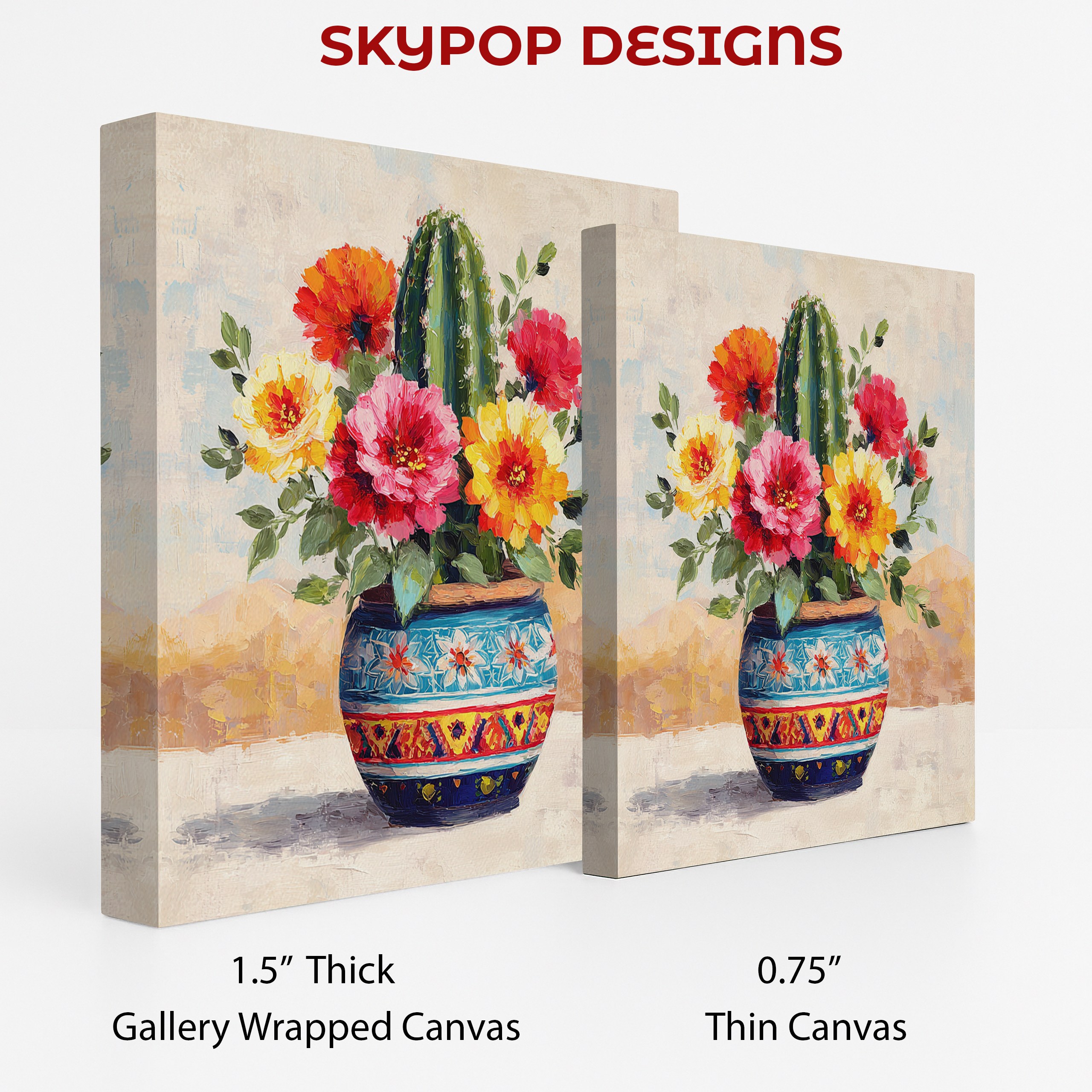 2.jpg Cactus and Wildflower Bouquet Art
