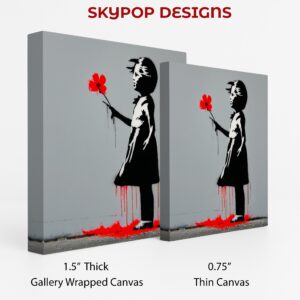 Girl with Red Flower Art