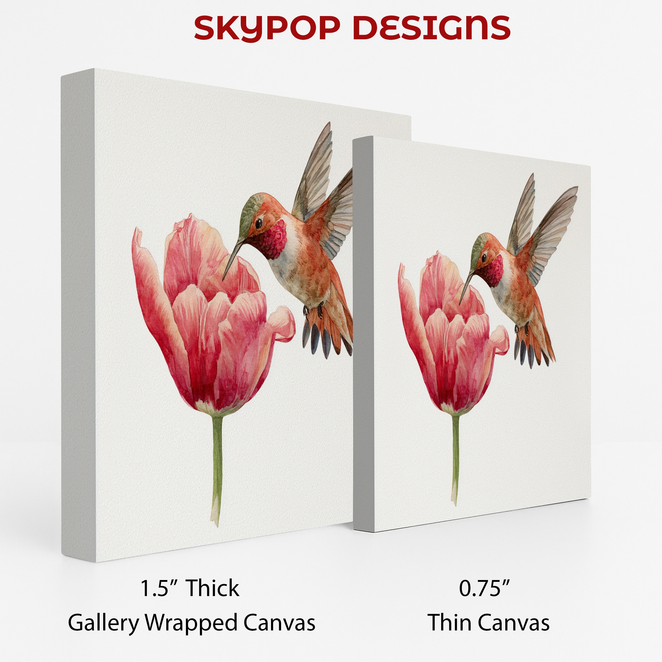 2.jpg Hummingbird Tulip Art