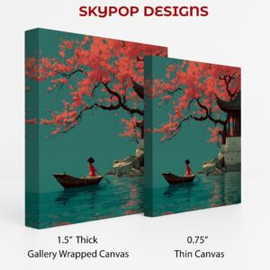 Cherry Blossom Boat Art