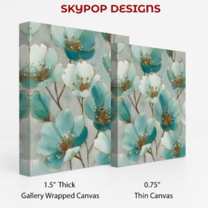 Teal Blossom Art