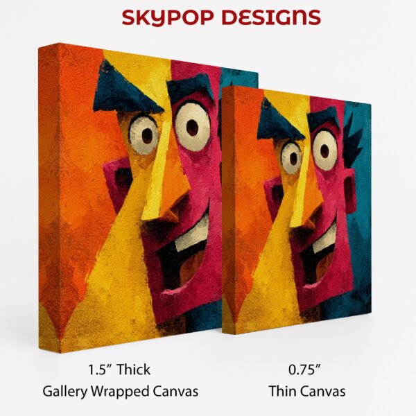 Colorful Cubist Face Art