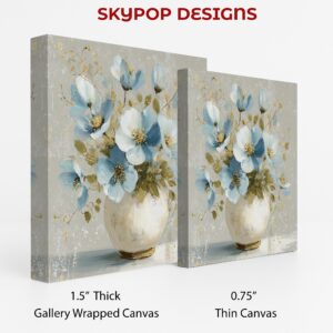 Blue Blossoms Vase Art