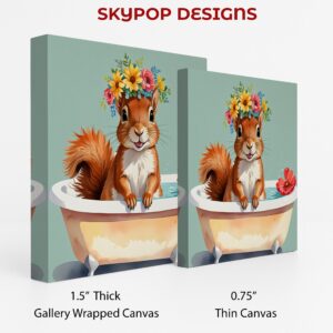 Squirrel Bathtub Art