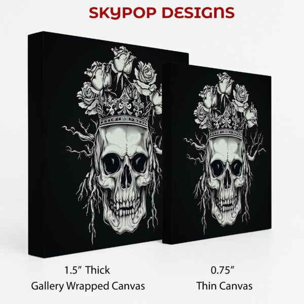 Royal Skull Rose Crown Art