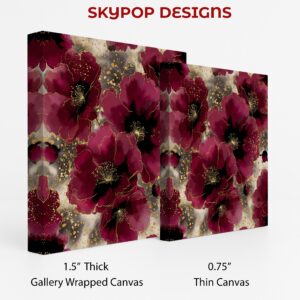 Burgundy Blossom Art