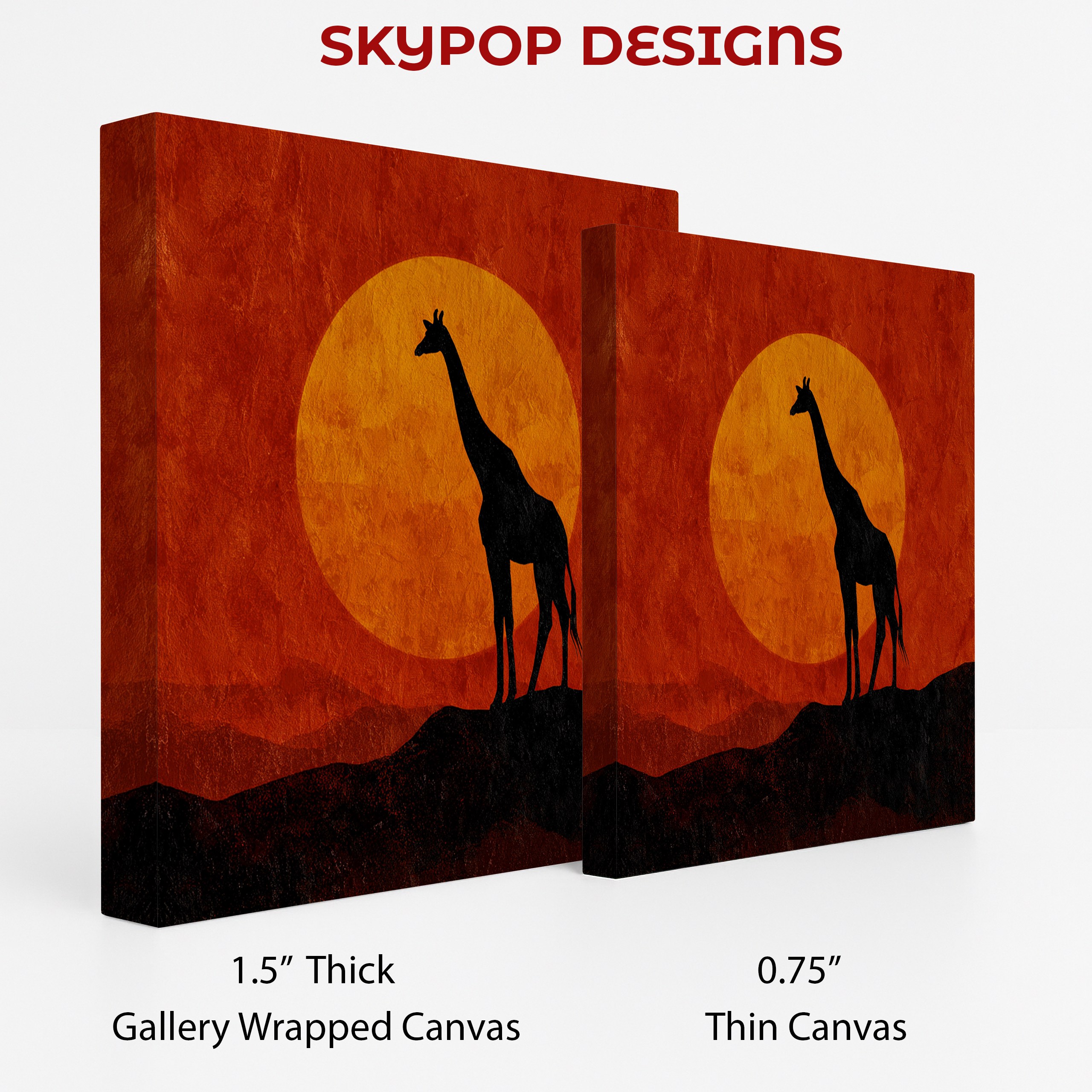 2.jpg Giraffe Sunset Art