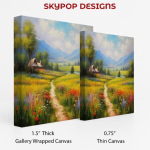 Mountain Valley Flower Path Art