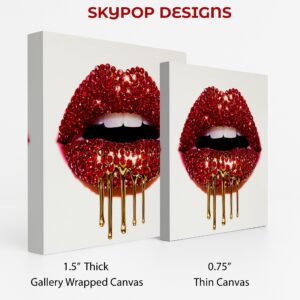 Glamorous Red Lips Art