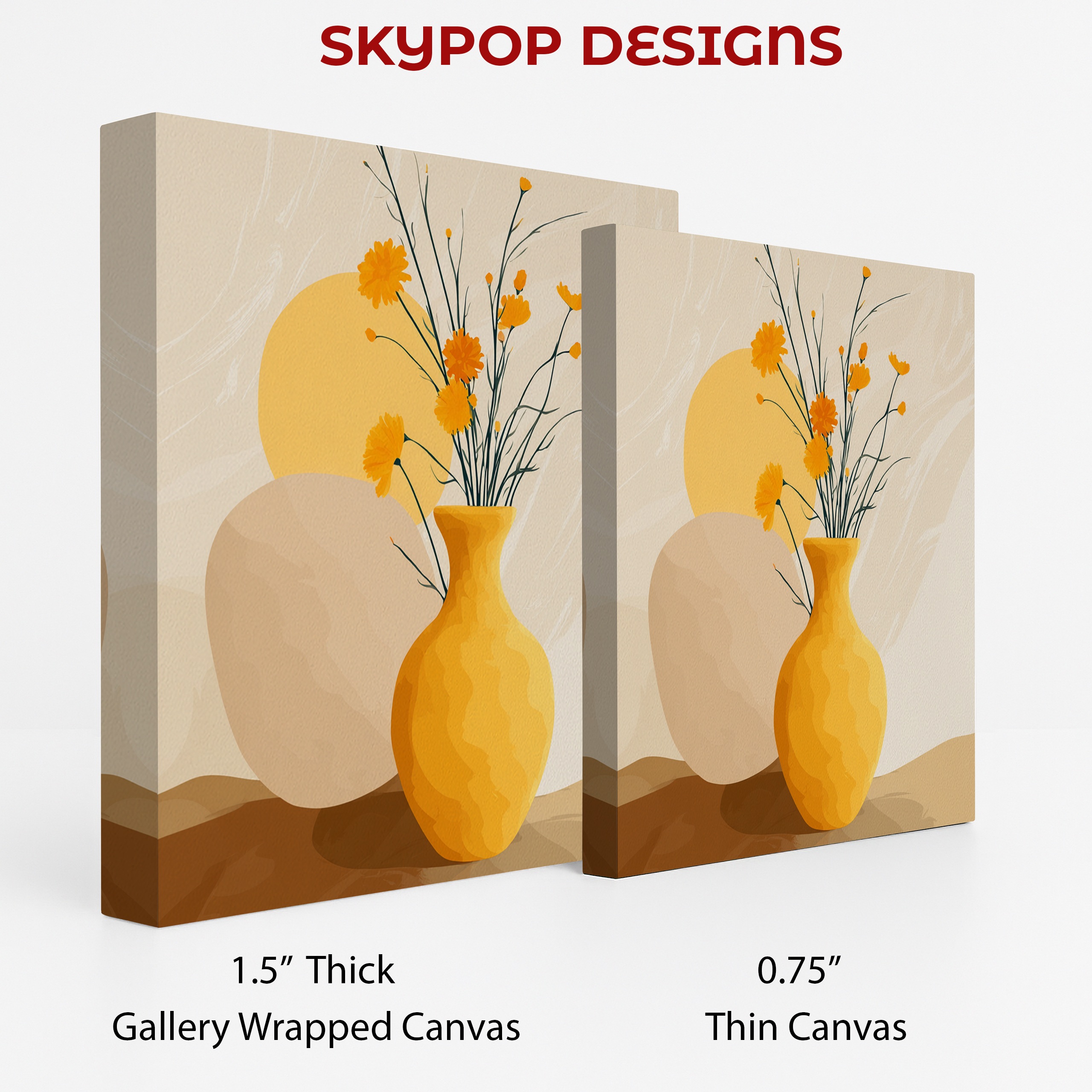 2.jpg Golden Blossoms Vase Art