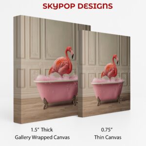 Flamingo Bubble Bath Art