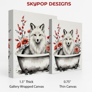 Fox in Bathtub Art