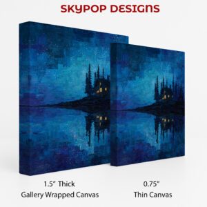 Starry Night Cabin Art