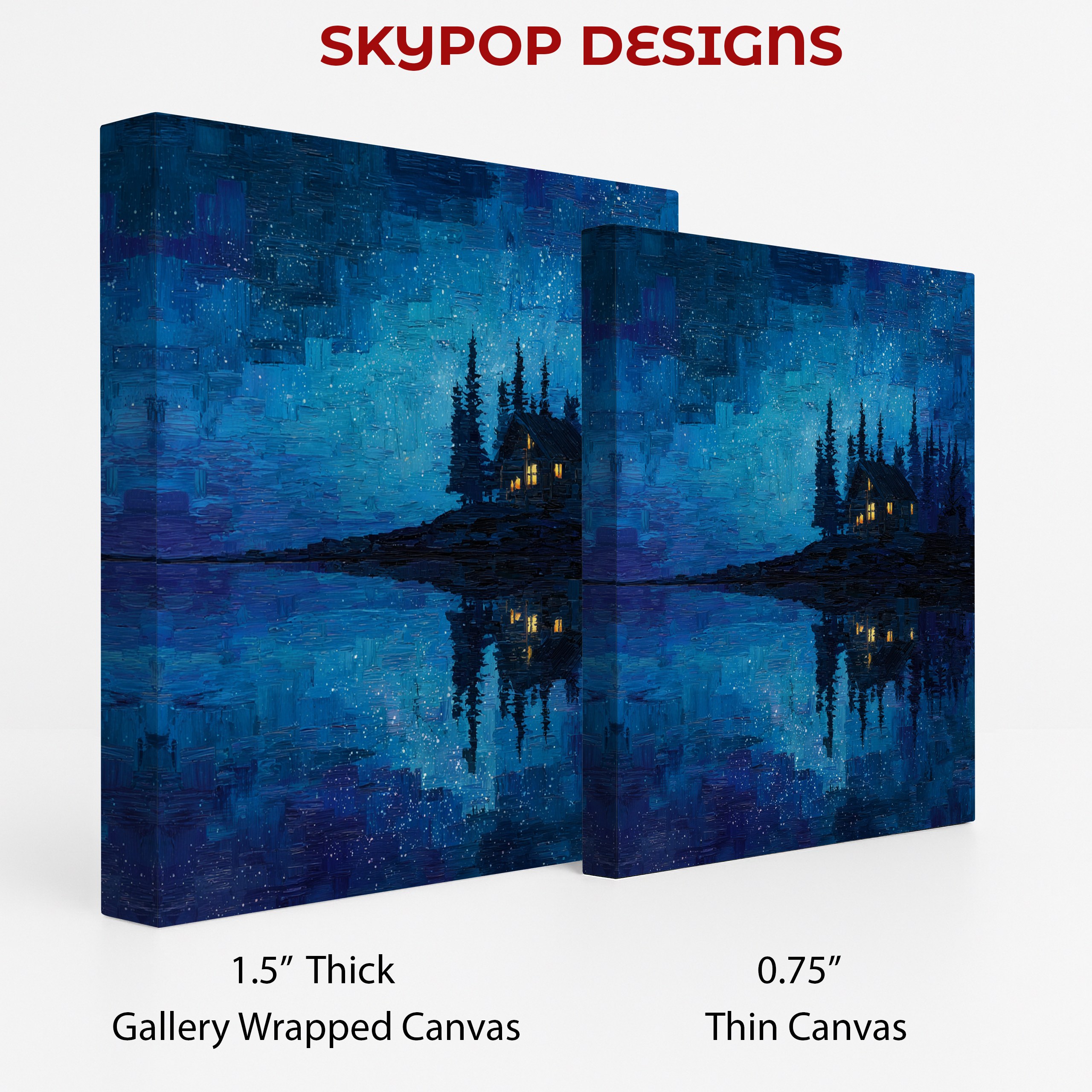 2.jpg Starry Night Cabin Art