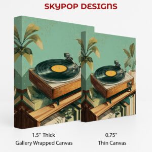 Retro Vinyl Record Player Art