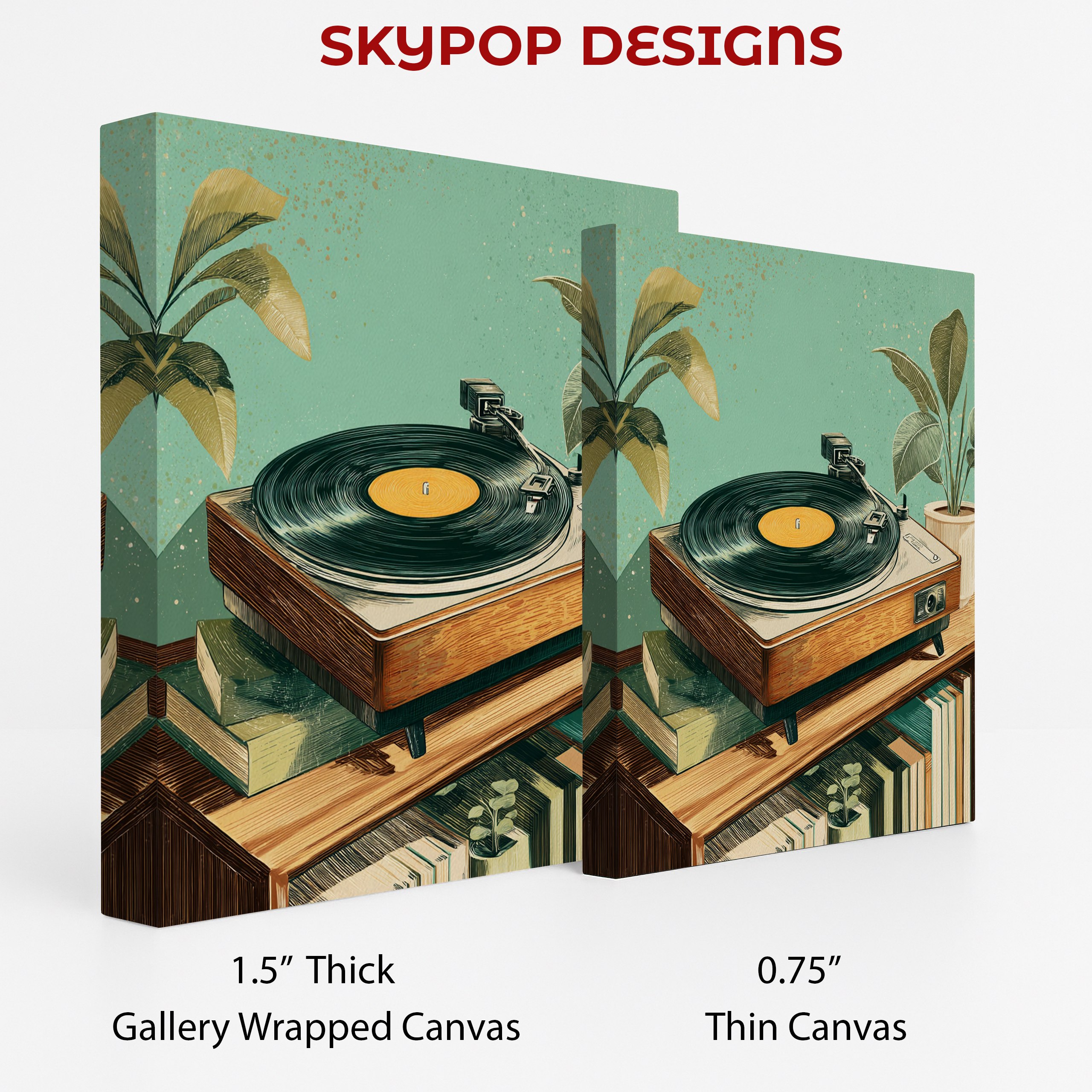 2.jpg Retro Vinyl Record Player Art
