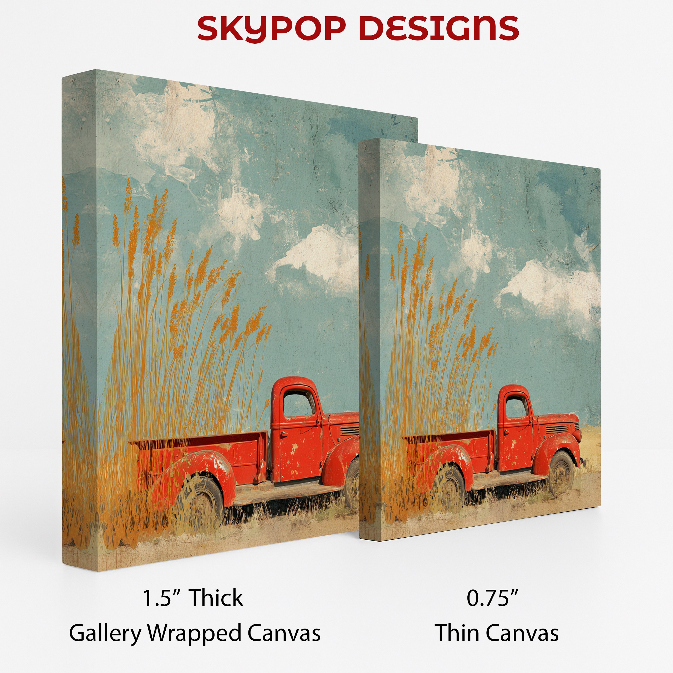 2.jpg Red Truck Field Art