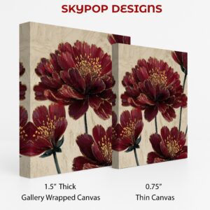 Burgundy Blossom Art